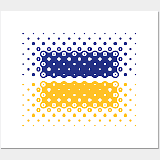 Ukraine Flag / Ensign (Pattern / Blue - Yellow) Posters and Art